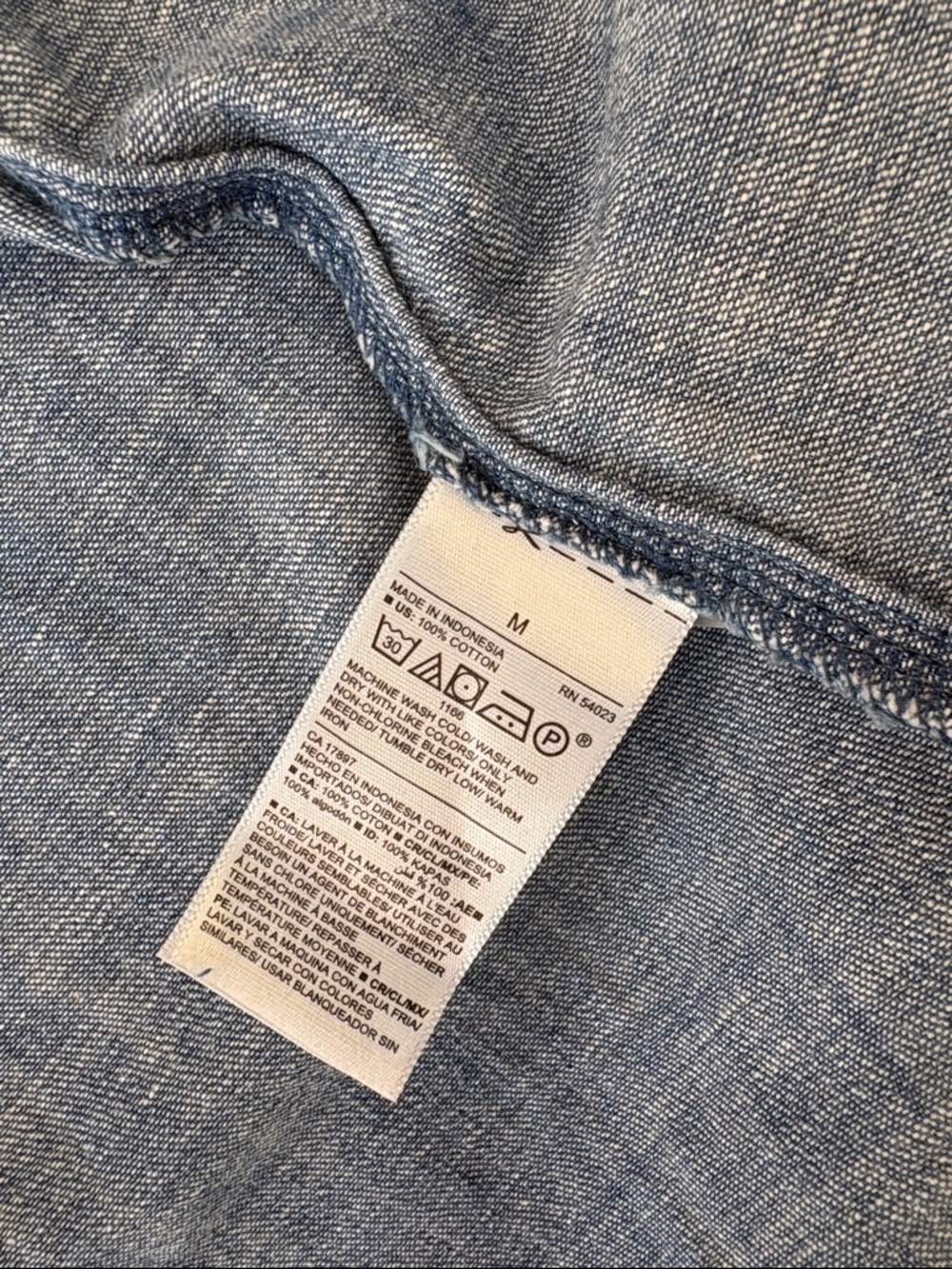 Old Navy Blue Denim Button-Up Dress - Picture 3 of 4